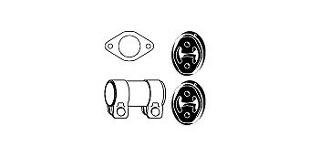 HJS 82156575 -  Монтажный комплект, катализатор