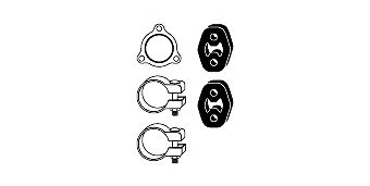 HJS 82156580 - Монтажный комплект, катализатор