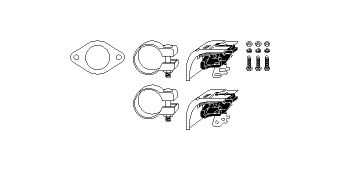HJS 82234191 -  Монтажный комплект, система выпуска