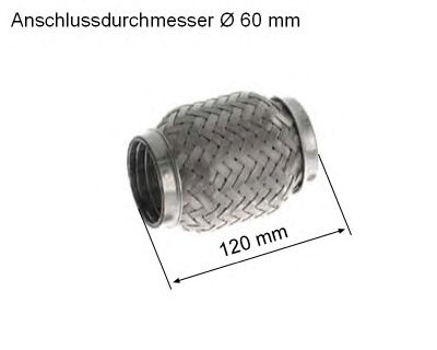 HJS 83008522 -  Гофрированная труба, выхлопная система| Гофрированная труба, выхлопная система