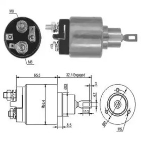HOFFER 6646002 -  Тяговое реле, стартер