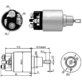 HOFFER 6646010 -  Тяговое реле, стартер