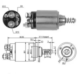 HOFFER 6646116 -  Тяговое реле, стартер