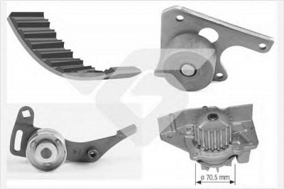 HUTCHINSON kh01wp30 -  Водяной насос + комплект зубчатого ремня