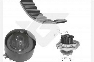 HUTCHINSON kh139wp46 -  Водяной насос + комплект зубчатого ремня