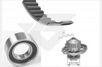 HUTCHINSON kh146wp40 -  Водяной насос + комплект зубчатого ремня
