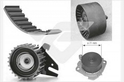 HUTCHINSON kh273wp25 -  Водяной насос + комплект зубчатого ремня