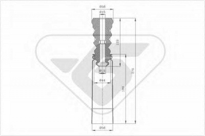 HUTCHINSON kp092 -  Пылезащитный комилект, амортизатор