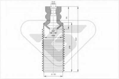 HUTCHINSON kp098 -  Пылезащитный комилект, амортизатор