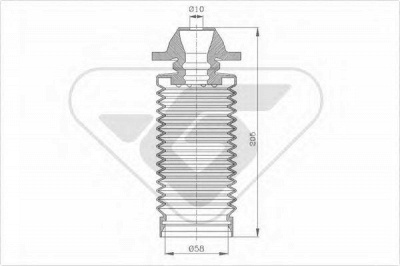 HUTCHINSON kp099 -  Пылезащитный комилект, амортизатор