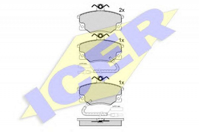 ICER 180660 -  Комплект тормозных колодок, дисковый тормоз