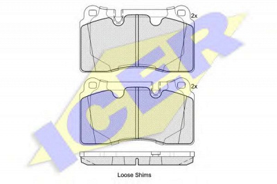 ICER 181790 -  Комплект тормозных колодок, дисковый тормоз