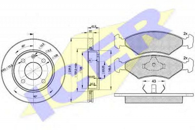 ICER 303291064 -  Комплект тормозов, дисковый тормозной механизм