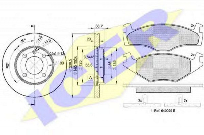 ICER 304593975 -  Комплект тормозов, дисковый тормозной механизм