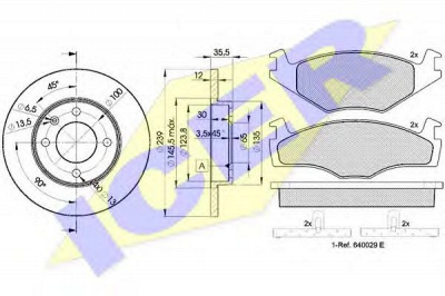 ICER 304603300 -  Комплект тормозов, дисковый тормозной механизм