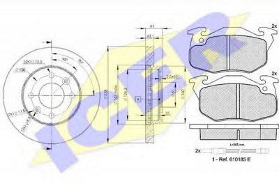 ICER 306336572 -  Комплект тормозов, дисковый тормозной механизм