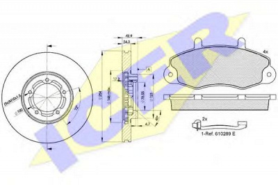 ICER 308965610 -  Комплект тормозов, дисковый тормозной механизм