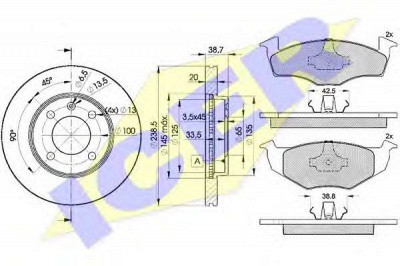 ICER 311783975 -  Комплект тормозов, дисковый тормозной механизм