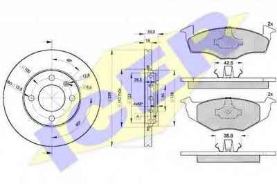 ICER 311785303 -  Комплект тормозов, дисковый тормозной механизм