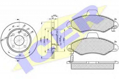 ICER 312291064 -  Комплект тормозов, дисковый тормозной механизм