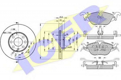 ICER 312497879 -  Комплект тормозов, дисковый тормозной механизм