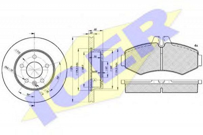 ICER 312886380 -  Комплект тормозов, дисковый тормозной механизм