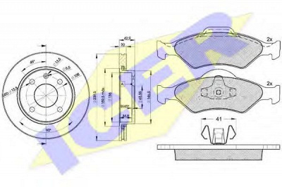 ICER 313441064 -  Комплект тормозов, дисковый тормозной механизм