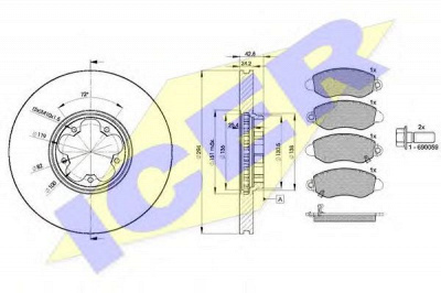 ICER 313675613 -  Комплект тормозов, дисковый тормозной механизм
