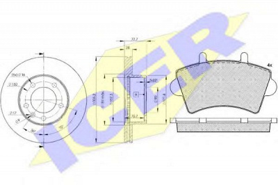 ICER 314426848 -  Комплект тормозов, дисковый тормозной механизм