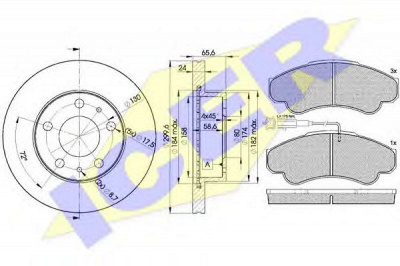 ICER 315224682 -  Комплект тормозов, дисковый тормозной механизм