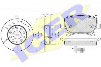 ICER 316005310 -  Комплект тормозов, дисковый тормозной механизм