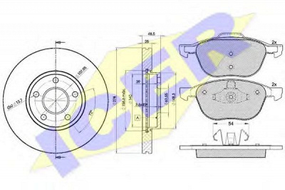 ICER 316173963 -  Комплект тормозов, дисковый тормозной механизм