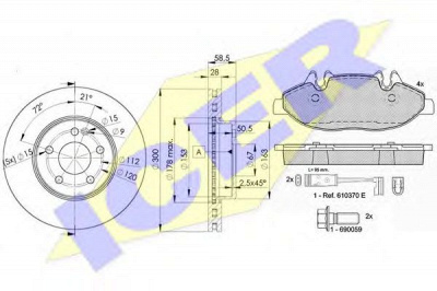 ICER 316750415 -  Комплект тормозов, дисковый тормозной механизм