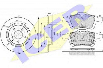 ICER 317433962 -  Комплект тормозов, дисковый тормозной механизм