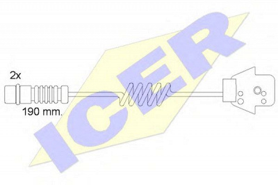 ICER 610057ec -  Сигнализатор, износ тормозных колодок