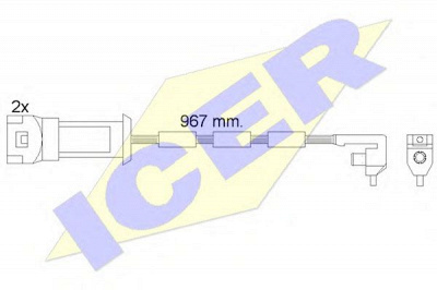 ICER 610069ec -  Сигнализатор, износ тормозных колодок
