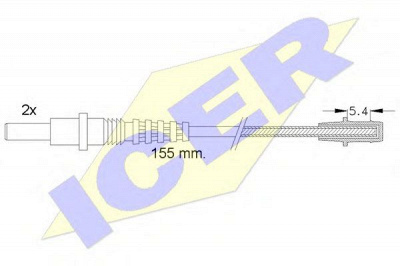 ICER 610157ec -  Сигнализатор, износ тормозных колодок
