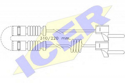 ICER 610221ec -  Сигнализатор, износ тормозных колодок