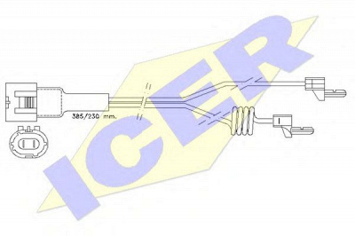 ICER 610233ec -  Сигнализатор, износ тормозных колодок