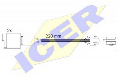 ICER 610239ec -  Сигнализатор, износ тормозных колодок