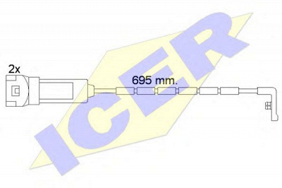ICER 610241ec -  Сигнализатор, износ тормозных колодок