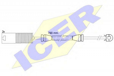 ICER 610242ec -  Сигнализатор, износ тормозных колодок