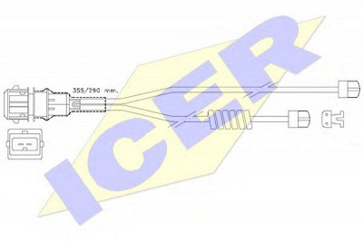 ICER 610254ec -  Сигнализатор, износ тормозных колодок