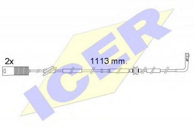 ICER 610299ec -  Сигнализатор, износ тормозных колодок