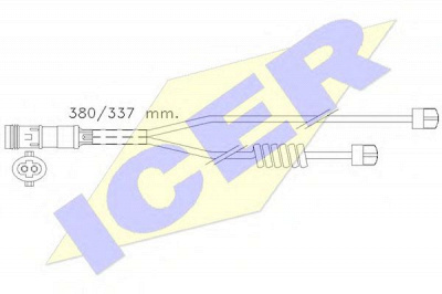 ICER 610303ec -  Сигнализатор, износ тормозных колодок