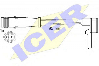 ICER 610323ec -  Сигнализатор, износ тормозных колодок