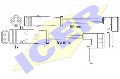 ICER 610333ec -  Сигнализатор, износ тормозных колодок
