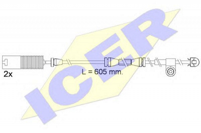 ICER 610390ec -  Сигнализатор, износ тормозных колодок