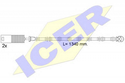 ICER 610391ec -  Сигнализатор, износ тормозных колодок