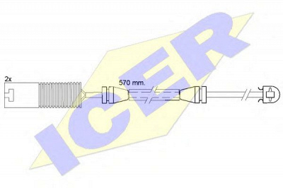 ICER 610395ec -  Сигнализатор, износ тормозных колодок